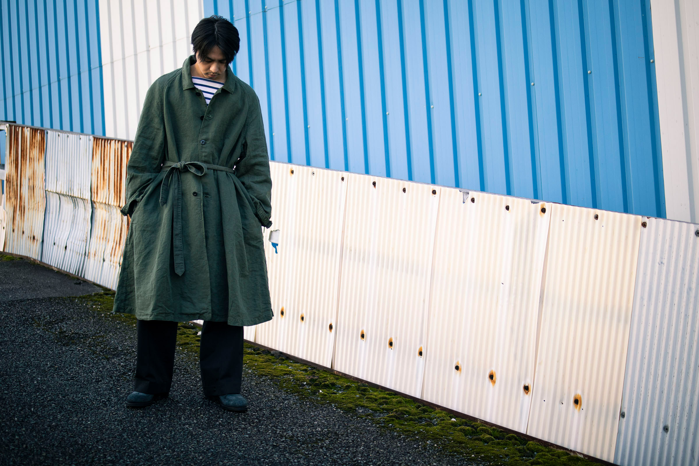 OUTIL / MANTEAU UZES OLIVE サイズ2 | vrealitybolivia.com